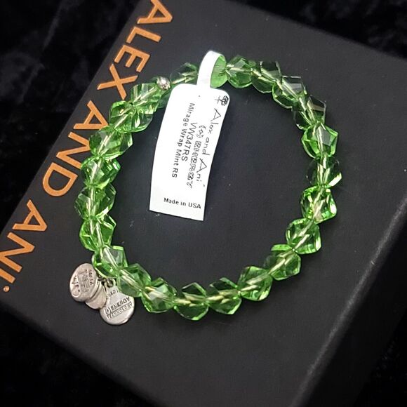 Alex and Ani Mirage Wrap Bracelet Mint Green - Picture 4 of 7